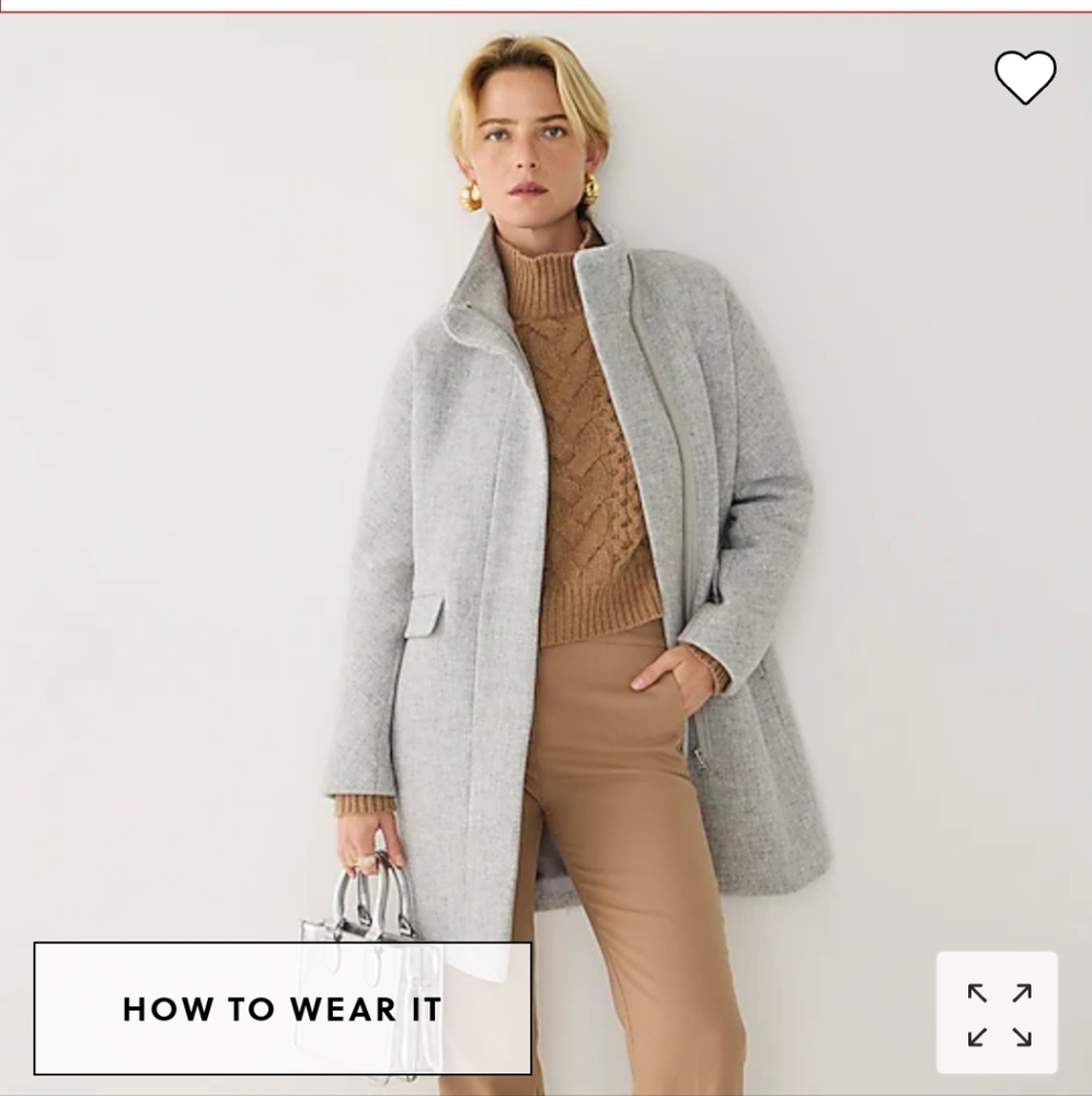 J. Crew Cocoon Coat Gray Size 00